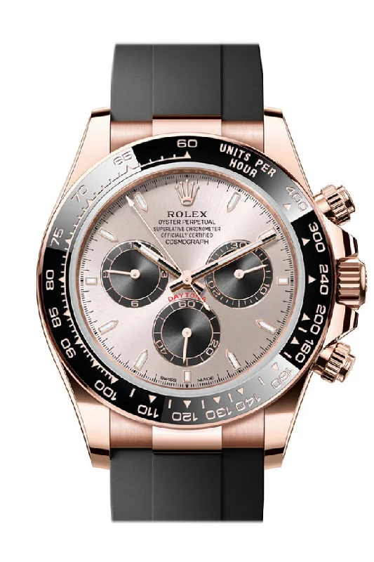 Explore Rolex’s Legendary Timepieces –Rolex Daytona 40 Sundust and Bright Black Dial Rose Gold Mens Watch 126515LN