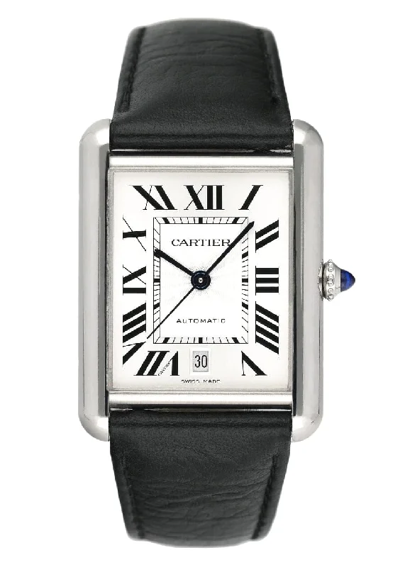 Shop Cartier Watches for Rare, Iconic Models –Cartier Tank Must WSTA0040 Extra-Large Model Mens Watch Box Papers