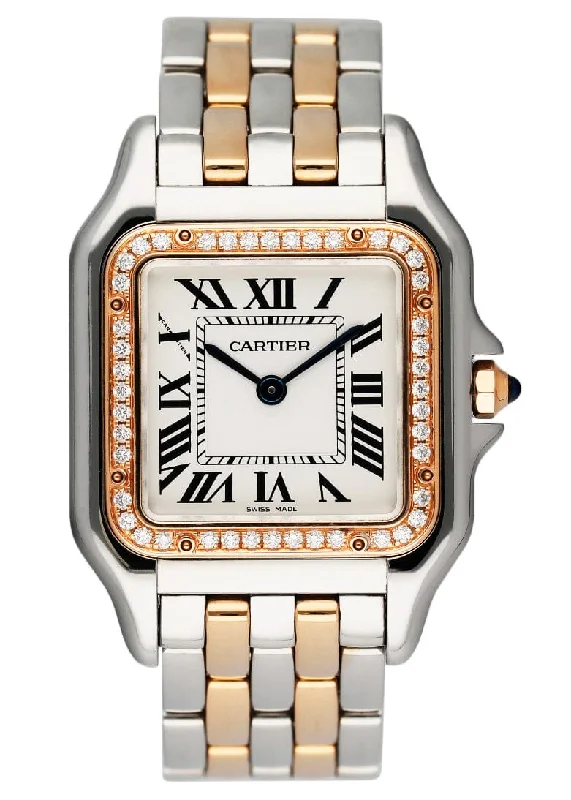 Cartier Watches: Designed for Precision and Luxury –Cartier Panthere W3PN0007 Rose Gold & Steel Ladies Watch Box Papers