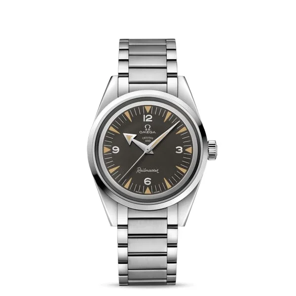 Find Rare Omega Watches for Sale –Omega Seamaster Railmaster 38mm Watch - Ref: 220.10.38.20.01.003 - Black Index Dial, Stainless Steel Bracelet