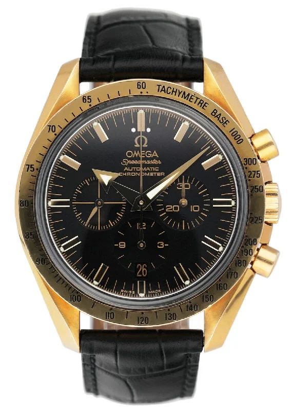 Shop Omega Watches for the Modern Luxury Collector –Omega Speedmaster Broad Arrow 3651.50.31 Yellow Gold Mens Watch