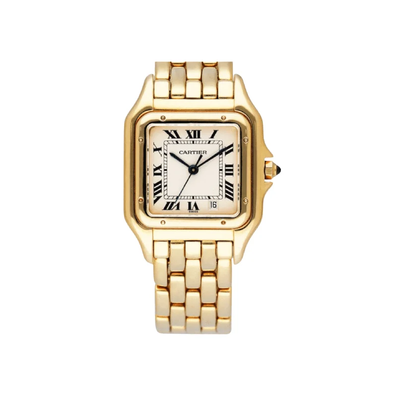 Shop Cartier Watches for Unmatched Quality –Cartier Panthere 88396 'Ladies' Yellow Gold White Dial Quartz