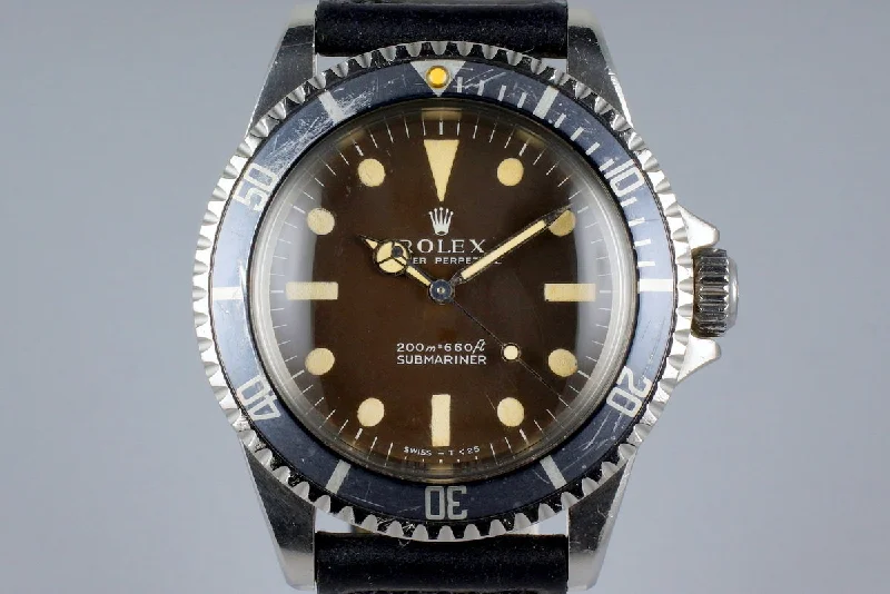 Find Rare Rolex Watches Online –1967 Rolex Submariner 5513 Brown Meters First Dial