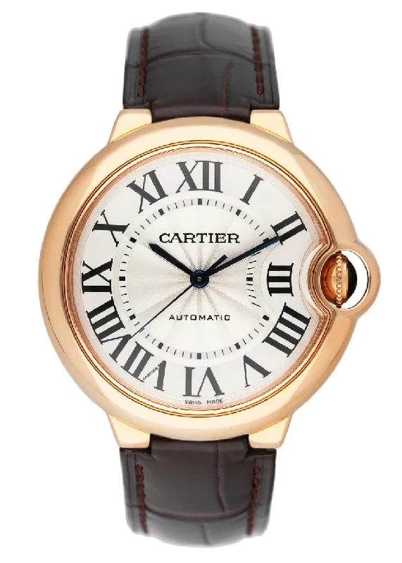 Cartier Watches: Built for the Modern Luxury Collector –Cartier Ballon Bleu WGBB0009 18K Rose Gold Mens Watch Box Papers