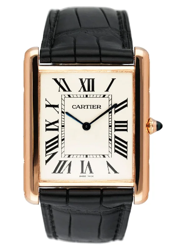 Cartier Watches: A True Investment in Style –Cartier Tank Louis W1560017 18K Rose Gold Mens Watch