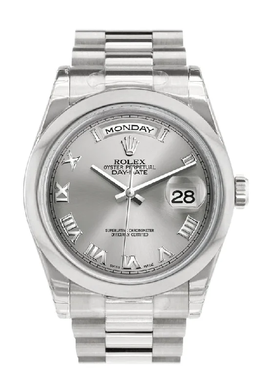 Rolex Watches: Crafted for the Most Discerning Buyers –Rolex Day Date 36 Rhodium Roman Dial President Men's Watch 118206