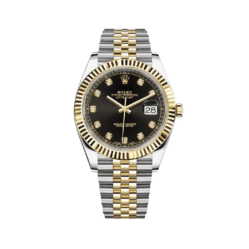 Rolex Watches for the Luxury Collector –Rolex Datejust 126333 Yellow Gold & Stainless Steel Black Diamond Dial Jubilee