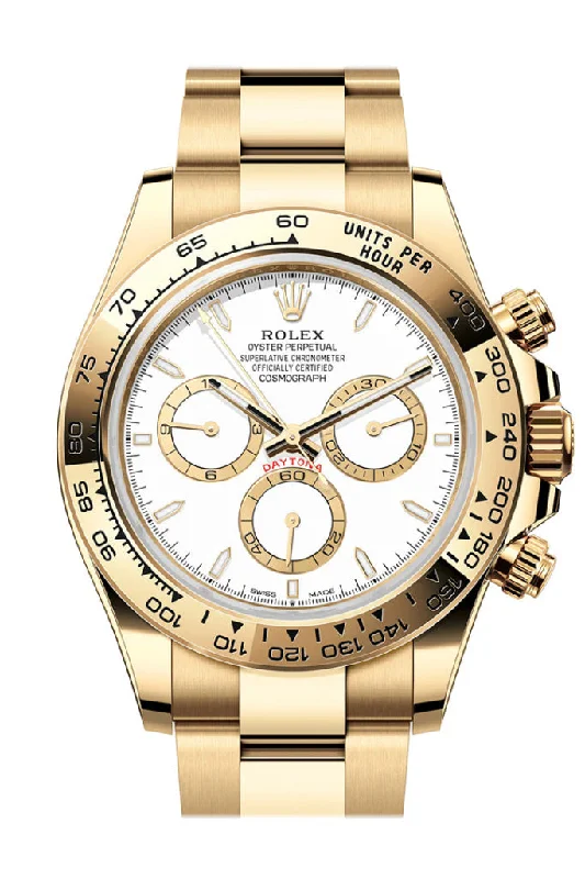 Explore the Best Rolex Timepieces –Rolex Daytona 40 White Dial Yellow Gold Mens Watch 126508