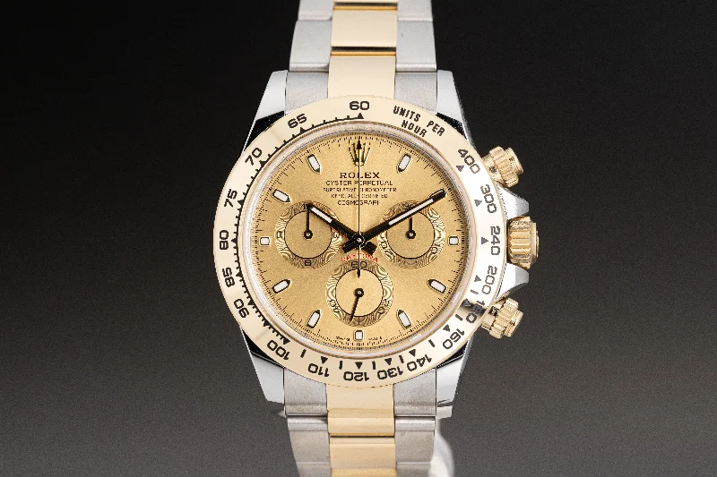 Discover Rolex Timepieces for Your Collection –2023 Rolex 18k/St Daytona Champagne Dial Model 116503  Box, Card, Tags, and Booklets