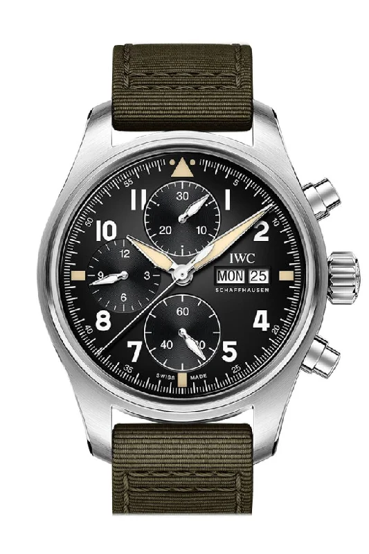 IWC Watches: Built for the Luxury Watch Enthusiast –IWC Pilot Spitfire Chronograph Automatic Black Dial Men's Watch IW387901