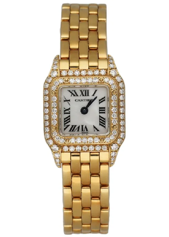 Cartier Watches: Crafted for Excellence –Cartier Panthere Mini 11301 18K Yellow Gold & Diamond MOP Ladies Watch