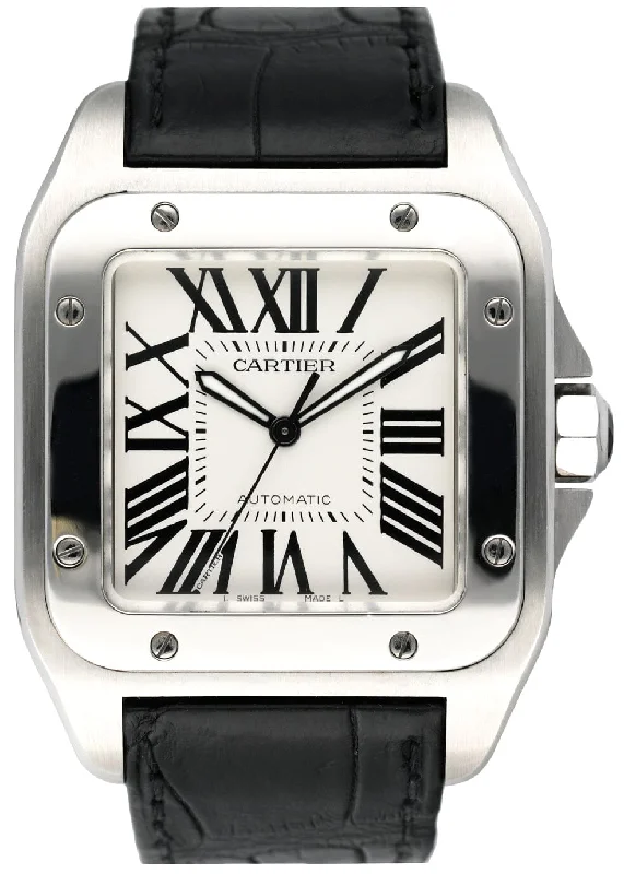 Shop Cartier Watches for the Elite Collector –Cartier Santos-100 W20073X8 Stainless Steel Mens Watch