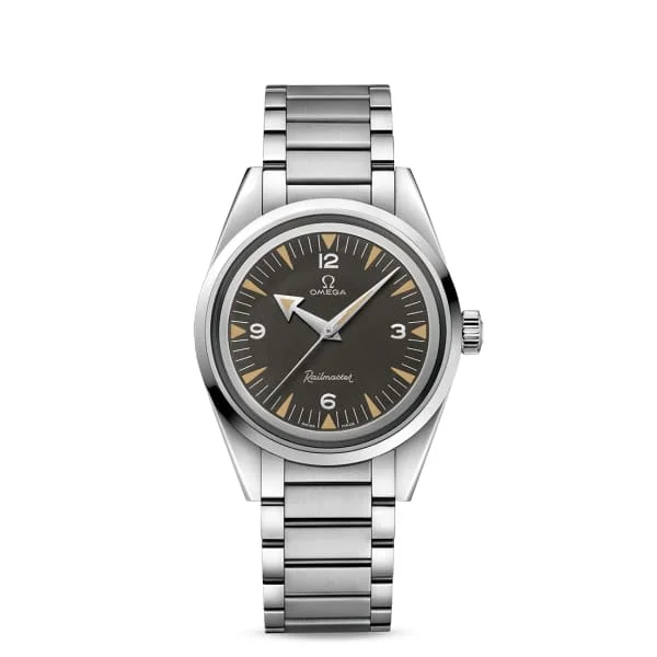 Explore Omega Watches for Exceptional Value –Omega Seamaster Railmaster 38mm Watch - Ref: 220.10.38.20.01.002 - Black Index Dial, Stainless Steel Bracelet