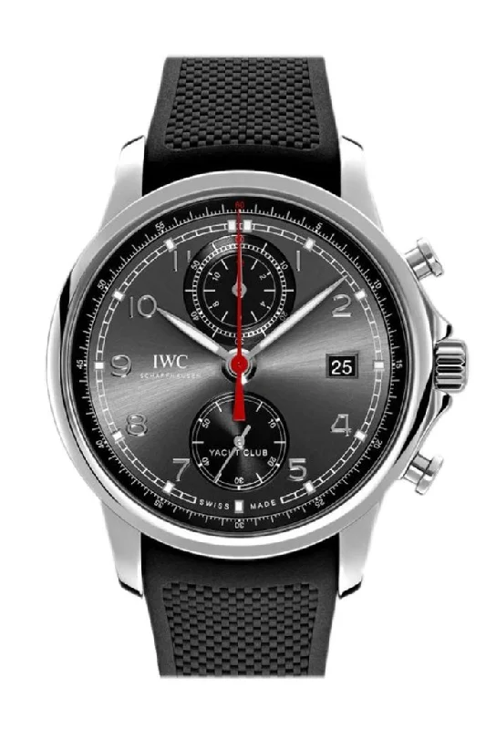 IWC Watches: Iconic Design and Swiss Precision –IWC Portugieser Yacht Club Automatic Anthracite Dial Black Rubber 43.5mm Men's Watch IW390503