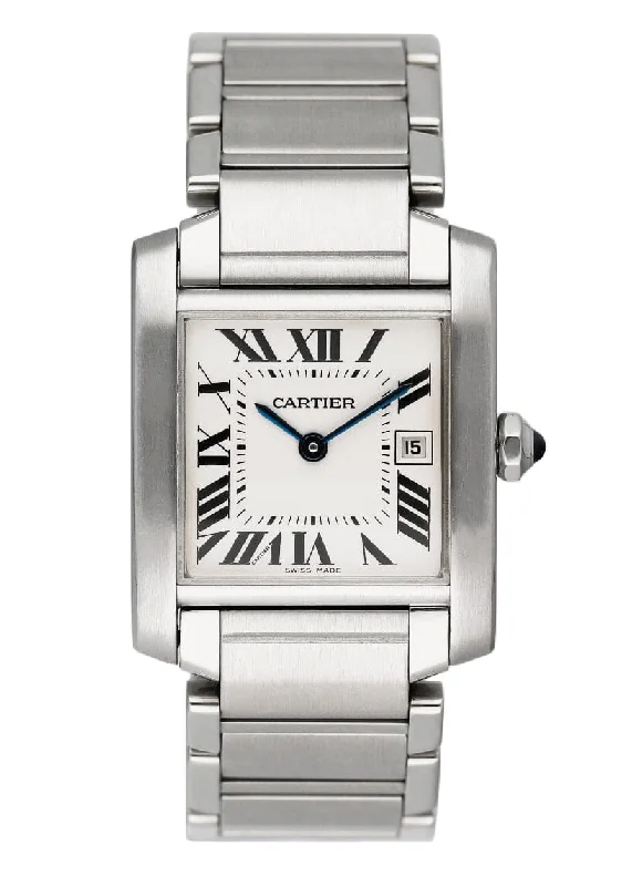 Find Cartier Watches with Legendary Status –Cartier Tank Francaise W51011Q3 Stainless Steel Midsize Ladies Watch