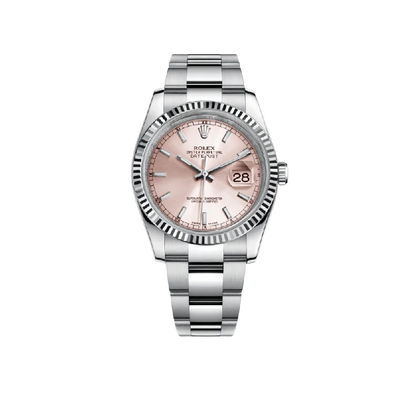 Timeless Rolex Watches for the Watch Enthusiast –Rolex Datejust 116234 Stainless Steel Pink Dial Oyster