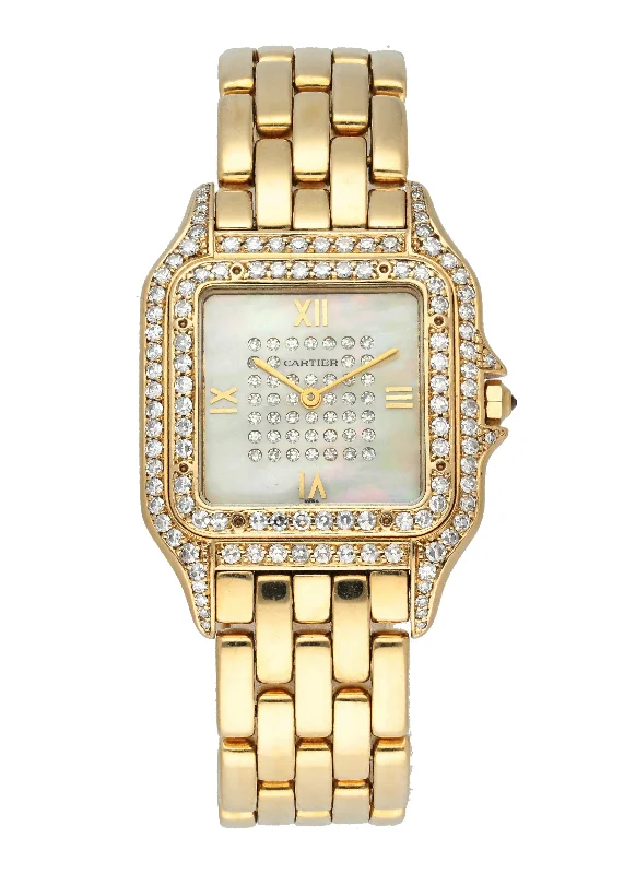 Cartier Watches: A Tradition of Excellence –Cartier Panthere Jumbo Yellow Gold MOP Diamond Watch