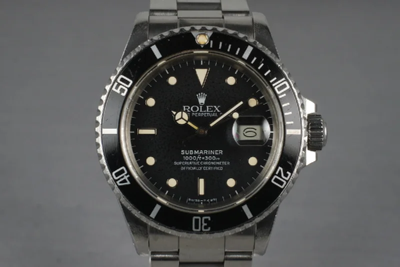 Rolex Watches: Where Luxury Meets Precision –1987 Rolex Submariner 16800 with Box and Papers