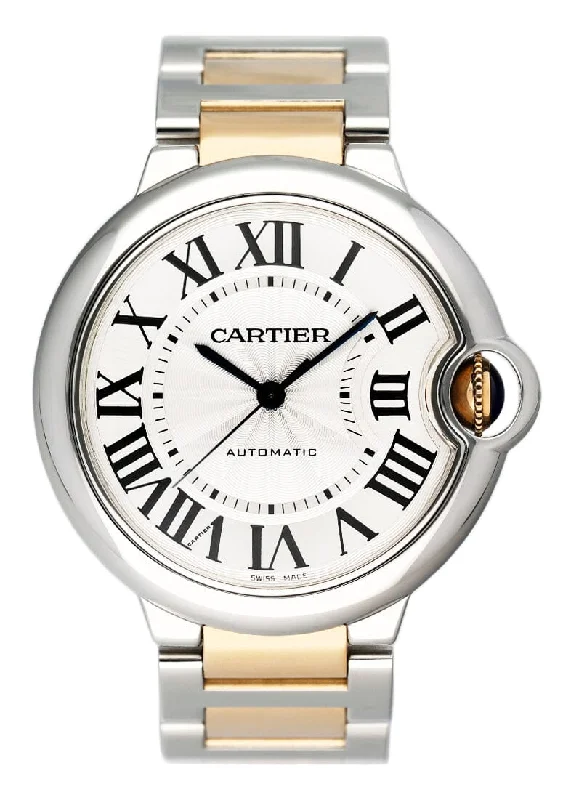 Explore the World of Cartier Watches –Cartier Ballon Bleu W2BB0012 Two-Tone Yellow Gold Mens Watch Box Papers