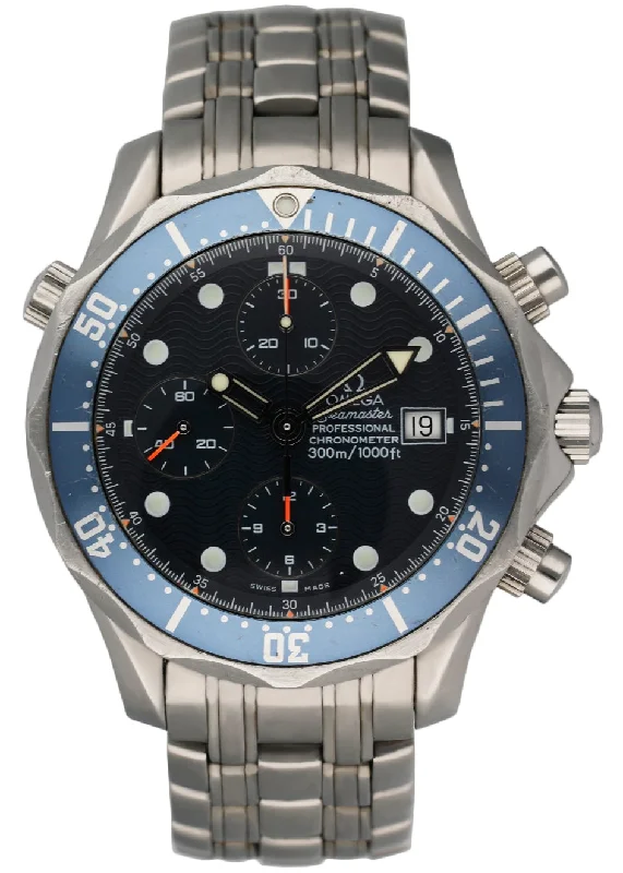 Shop Omega Watches for Legendary Style –Omega Seamaster Chronograph Stainless Steel Men's Watch Box & Papers