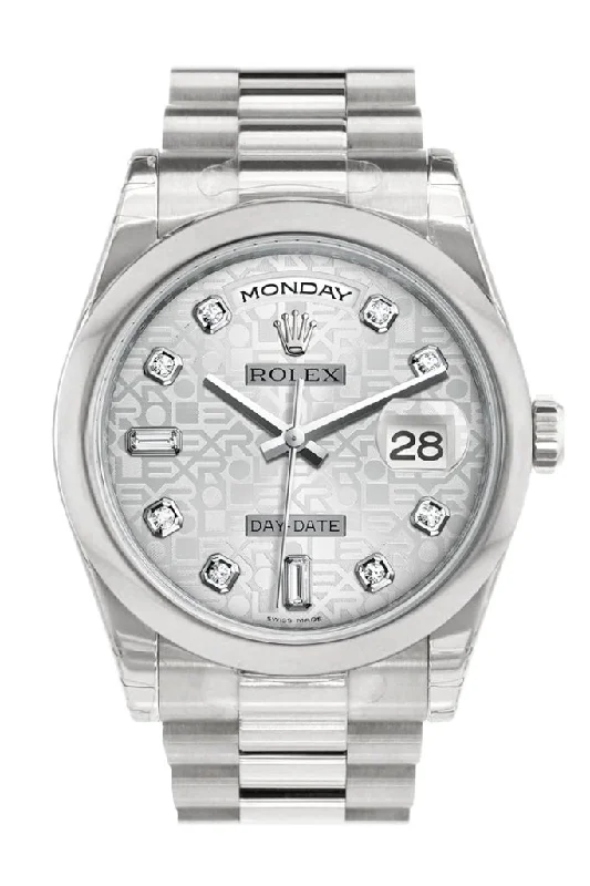 Rolex Watches: Iconic Design for Every Wrist –Rolex Day Date 36 Silver Jubilee Diamonds Dial President Men's Watch 118206