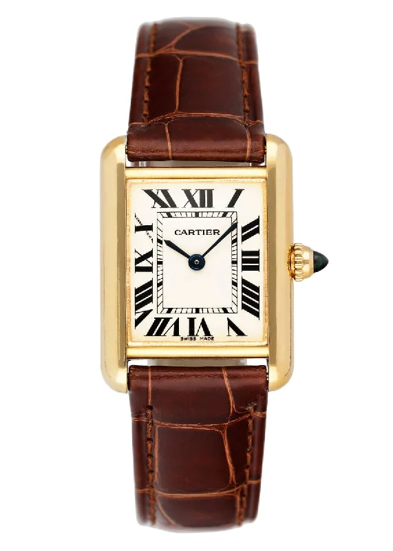 Discover the Beauty of Cartier Watches –Cartier Tank Louis W1529856 18K Yellow Gold Ladies Watch Box Papers