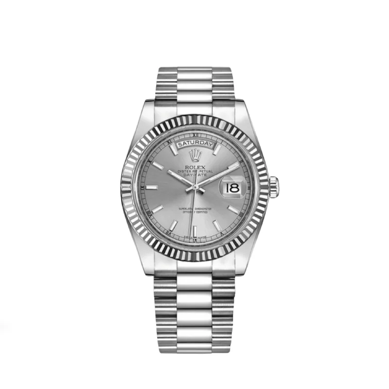 Rolex Watches: Crafted for the Discerning Few –Rolex Day-Date II 218239 White Gold Silver Dial (2022)