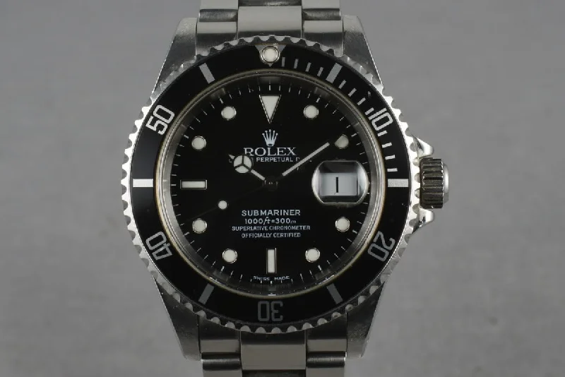 Discover Rolex Watches for Timeless Performance –2001 Rolex Submariner 16610 with Box and Papers