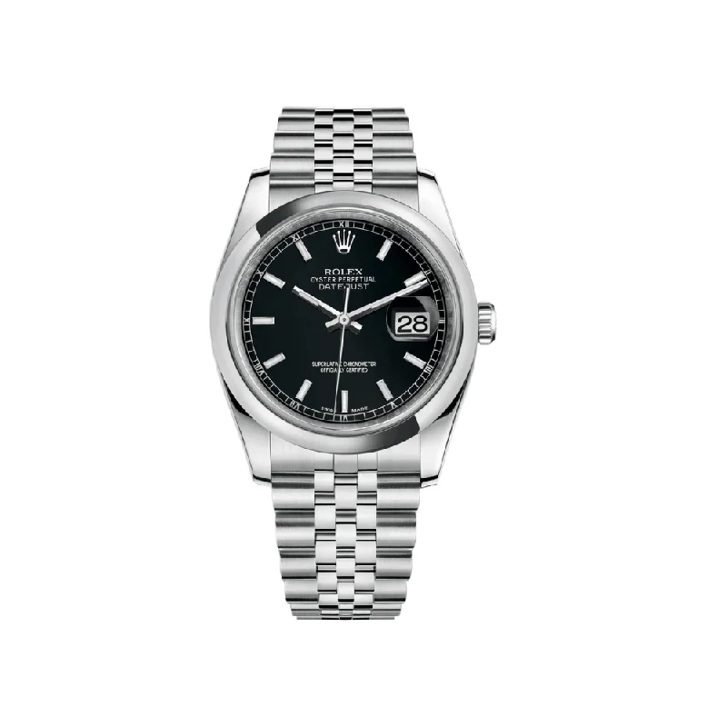 Shop Rolex Watches for Luxury That Lasts –Rolex Datejust 116200 Stainless Steel Black Dial