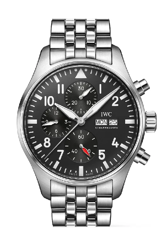 Find IWC Watches with Legendary Design –IWC Pilot Chronogragh 43 Black Dial Watch IW378002