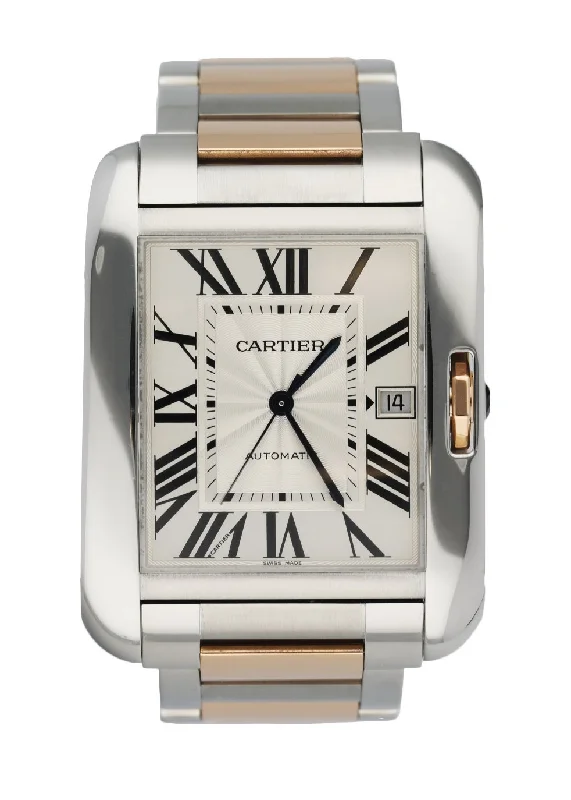 Find Your Perfect Cartier Watch with Classic Design –Cartier Tank Anglaise 3507  18K Stainless Steel & 18K Rose Gold Box & Papers