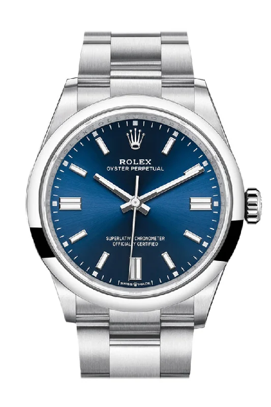 Rolex Watches: Designed for Excellence –Rolex Oyster Perpetual 36 Blue Dial Oyster Bracelet Watch 126000