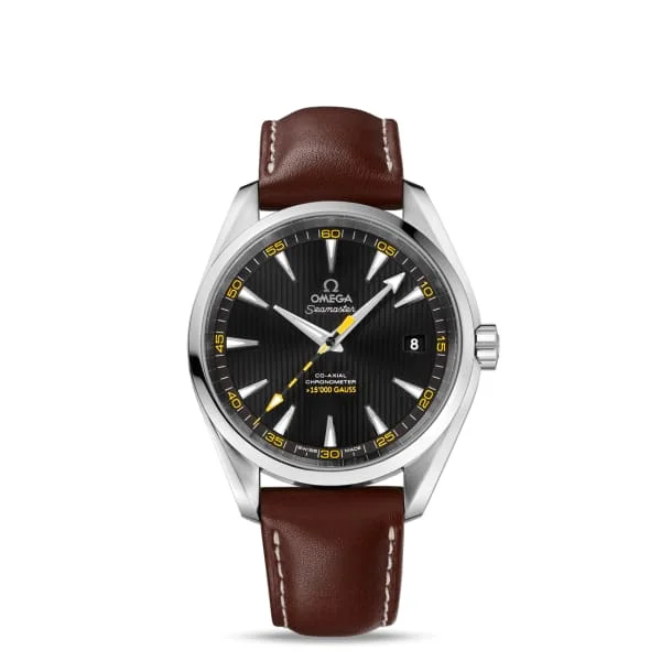 Find Omega Watches with Iconic Designs –Omega Seamaster 42mm Watch - Ref: 231.12.42.21.01.001 - Black Index Dial, Brown Leather Strap