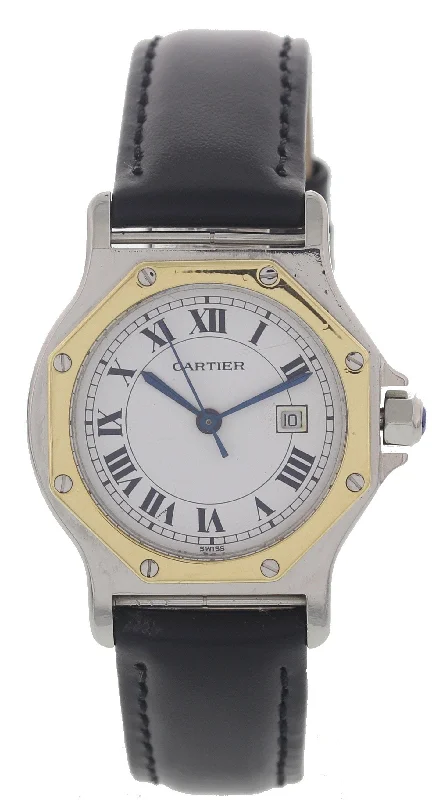 Cartier Watches: Where Tradition Meets Luxury –Ladies 18k Yellow Gold & SS Cartier Santos Octagon Automatic