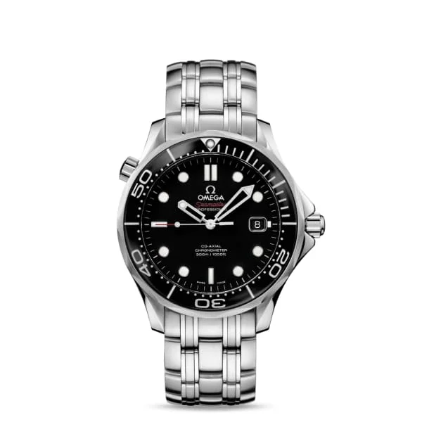 Omega Watches: Where Swiss Precision Meets Style –Omega Seamaster 41mm Watch - Ref: 212.30.41.20.01.003 - Black Index Dial, Stainless Steel Bracelet