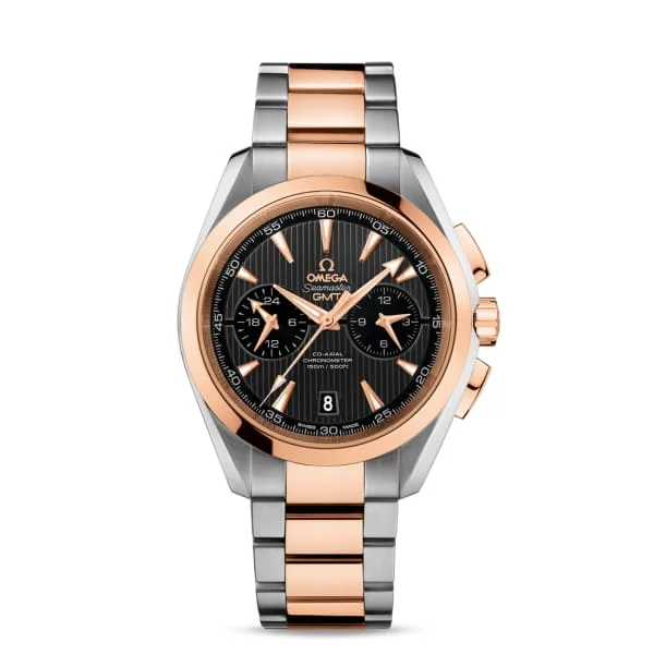 Omega Watches: Precision Crafted for You –Omega Seamaster 43mm Watch - Ref: 231.20.43.52.06.001 - Grey Index Dial, Two Tone Stainless Steel & 18K Rose Gold Bracelet