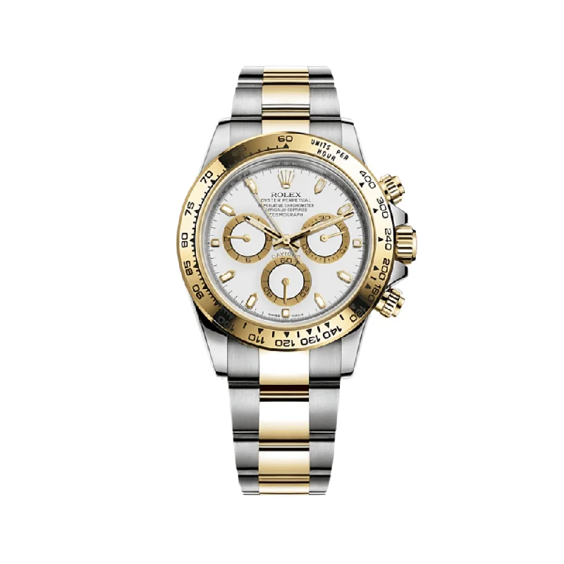 Rolex Watches: The Epitome of Swiss Precision –Rolex Daytona 116523 Stainless Steel Yellow Gold White Dial