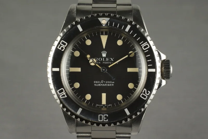 Explore Rolex Watches for Iconic Design –1966 Rolex Submariner 5513 Serif Dial with Service Papers