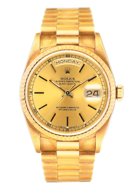 Discover Rolex Watches for Modern Tastes –Rolex Day Date 18238 18K Yellow Gold Mens Watch Papers