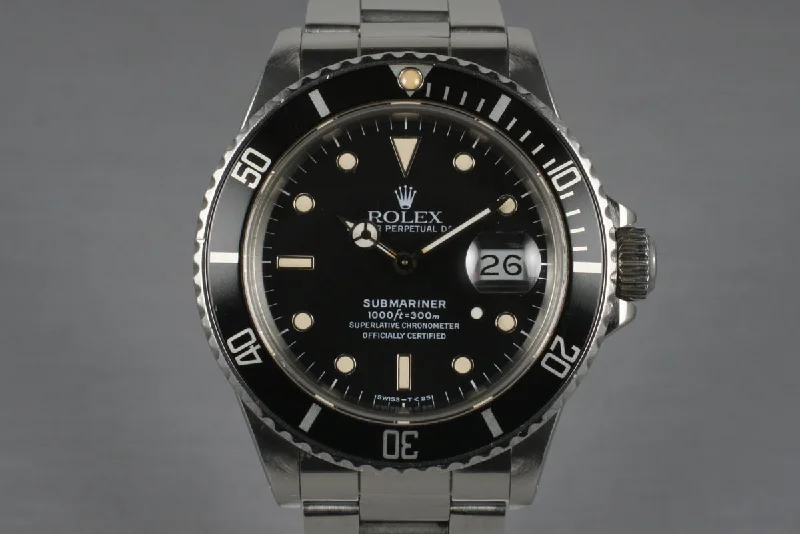 Explore Rolex Watches for Timeless Charm –1988 Rolex Submariner 168000