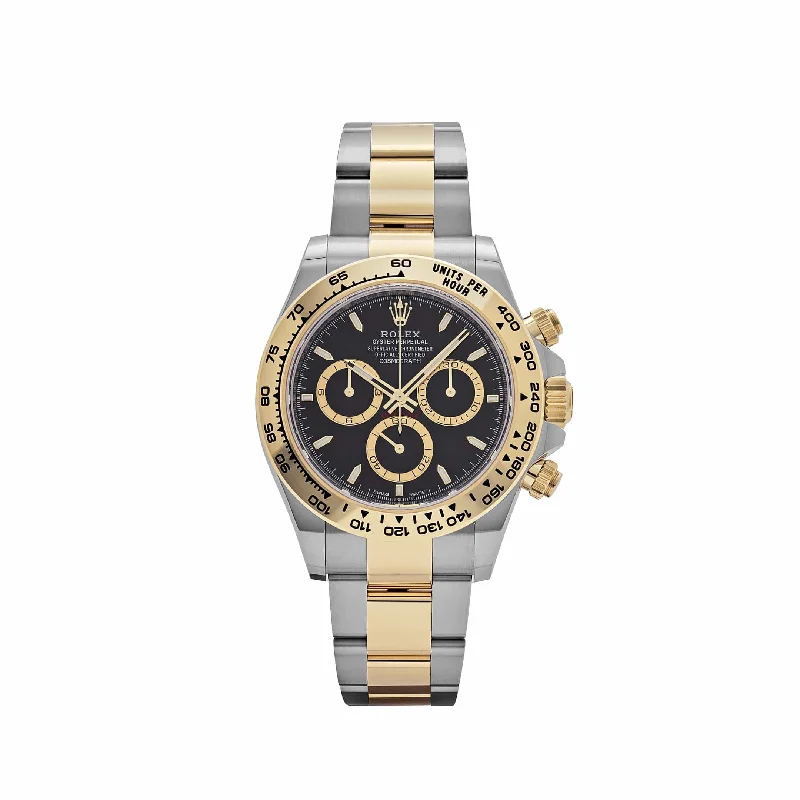 Shop Rolex Watches for Luxury That Lasts –Rolex Daytona 126503 Stainless Steel Yellow Gold Black Dial (2024)