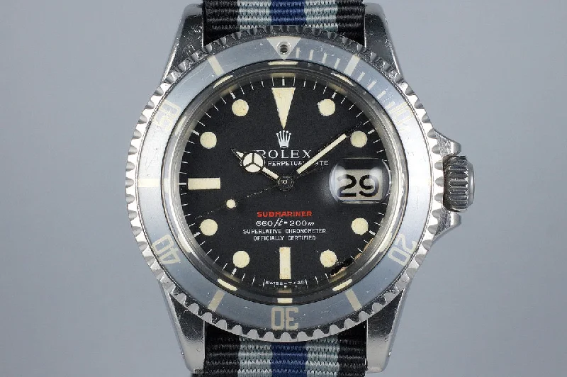 Rolex Watches for Discerning Collectors –1970 Rolex Red Submariner 1680 Mark IV Dial with "Ghost" Insert