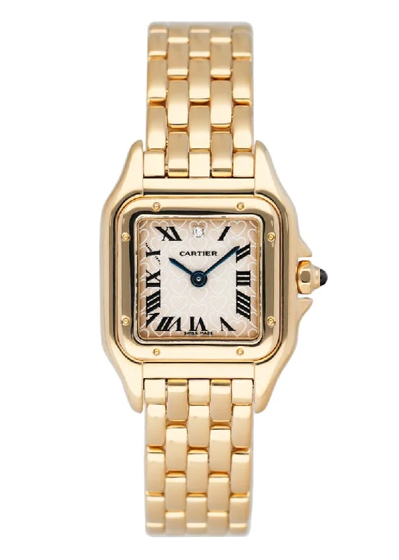 Discover Cartier’s Signature Timepieces –Cartier Panthere W25059B9 Heart Dial Limited Edition Ladies Watch Box Papers