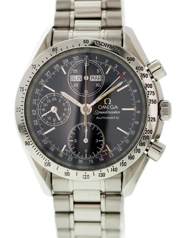 Shop Omega Watches for Iconic Swiss Designs –Omega Speedmaster Triple Date 3521.80 W/ Omega Warranty Card