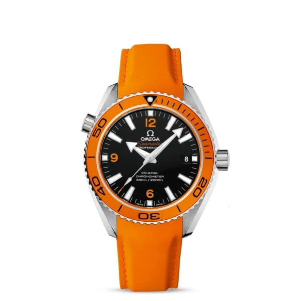 Omega Watches: Crafted for Enduring Quality –Omega Seamaster 42mm Watch - Ref: 232.32.42.21.01.001 - Black Index Dial, Orange Rubber Strap