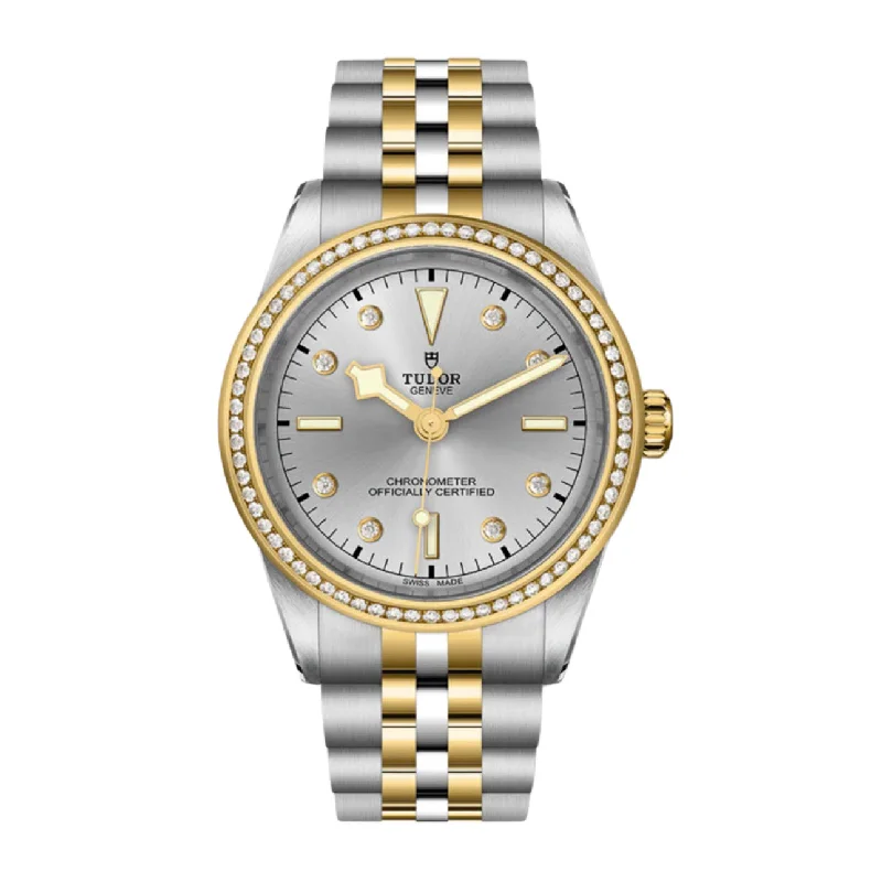 Find Tudor Watches for Every Collector –Tudor Black Bay 39 S&G | Steel and yellow gold bracelet | Silver Diamond Dial Diamond Bezel | Men's Watch ref. M79673-0006