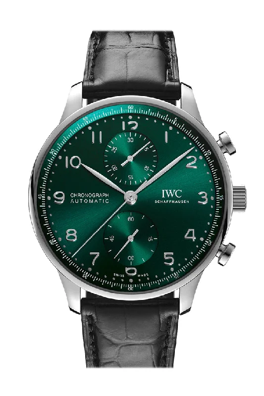 Discover IWC Watches for Timeless Value –IWC Portuguese SS 41 Green Dial IW371615