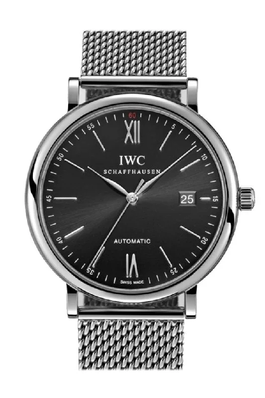 IWC Watches: A Symbol of Excellence –IWC Portofino Black Dial Stainless Steel 40mm Men's Watch IW356506