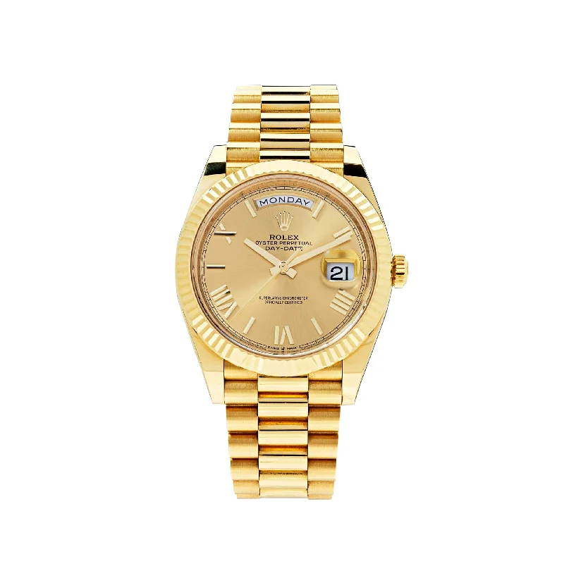 Discover Rolex Watches for the Modern Era –Rolex Day-Date 228238 Yellow Gold Champagne Roman Dial (2024)