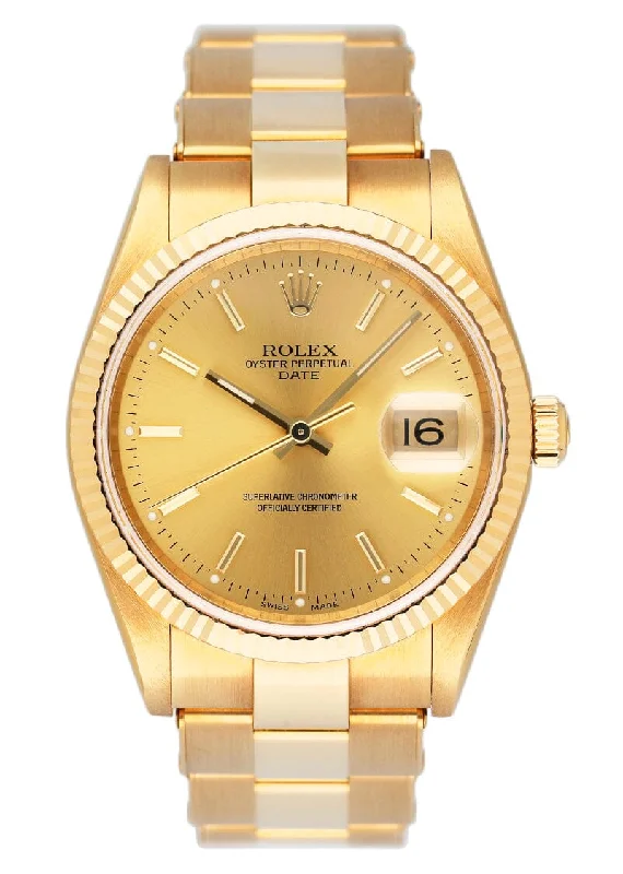 Shop Rolex Watches for Timeless Design and Style –Rolex Oyster Perpetual Date 15238 Champagne Dial Mens Watch